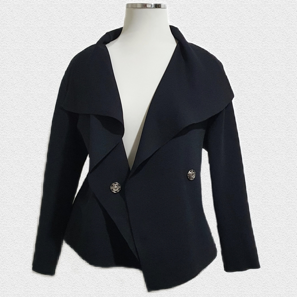 Zaket & Plover Black Knit Jacket Size XL - Picture 2 of 8